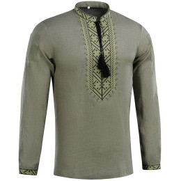 M-Tac вышиванка тактическая 100% лён олива