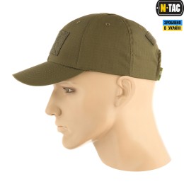 M-Tac бейсболка тактическая Elite Flex с тефлоновой пропиткой рип-стоп dark olive