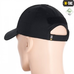 M-Tac бейсболка с липучкой Flex рип-стоп черная