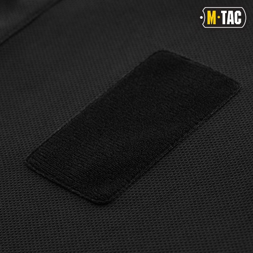M-Tac футболка поло с велкро 65/35 черная
