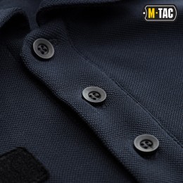 M-Tac футболка поло тактическая 65/35 с велкро dark navy blue