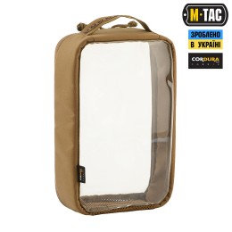 M-TAC ОРГАНАЙЗЕР УТИЛІТАРНИЙ ПРОЗОРИЙ ELITE LARGE (30Х19 СМ) КОЙОТ
