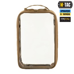 M-TAC ОРГАНАЙЗЕР УТИЛІТАРНИЙ ПРОЗОРИЙ ELITE LARGE (30Х19 СМ) КОЙОТ