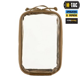 M-TAC ОРГАНАЙЗЕР УТИЛІТАРНИЙ ПРОЗОРИЙ ELITE SMALL (22Х14 СМ) КОЙОТ
