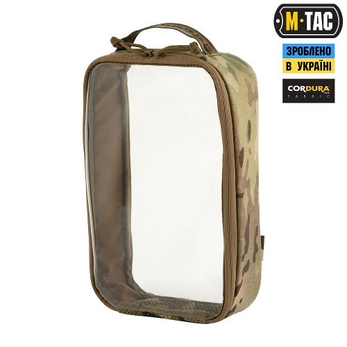 M-Tac органайзер утилитарный прозрачный Elite Large (30Х19 см) Multicam 