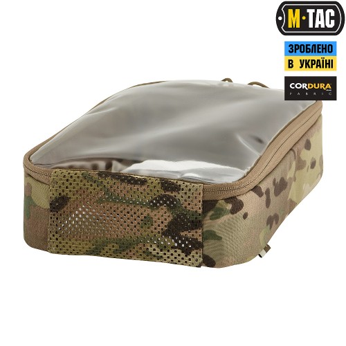 M-Tac органайзер утилитарный прозрачный Elite Large (30Х19 см) Multicam 