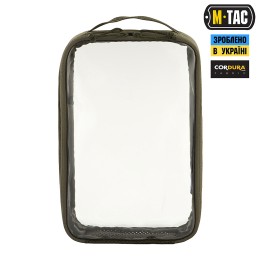 M-TAC ОРГАНАЙЗЕР УТИЛІТАРНИЙ ПРОЗОРИЙ ELITE LARGE (30Х19 СМ) RANGER GREEN