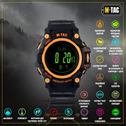M-TAC ЧАСЫ ТАКТИЧЕСКИЕ ADVENTURE ЧЕРНО/ОРАНЖЕВЫЕ