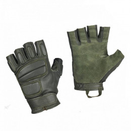 M-Tac перчатки тактические беспалые кожаные Assault Tactical Mk.1 олива