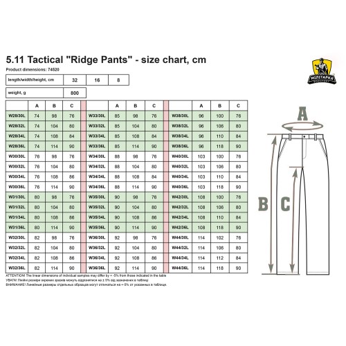 Штани тактичні 5.11 Tactical Ridge Pants Ranger Green