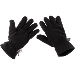 Перчатки флисовые с утеплителем MFH черные