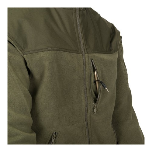 Кофта флісова Classic Army Jacket Helikon-Tex олива / чорна 