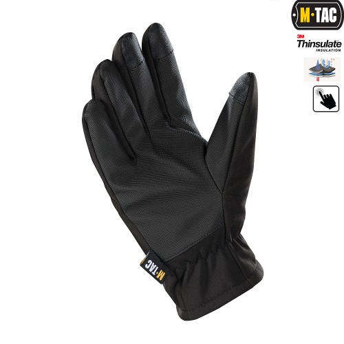 M-TAC РУКАВИЧКИ SOFT SHELL THINSULATE BLACK