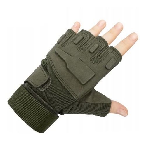 Тактичні рукавички безпалі MFH Tactical Gloves Pro Fingerless олива 