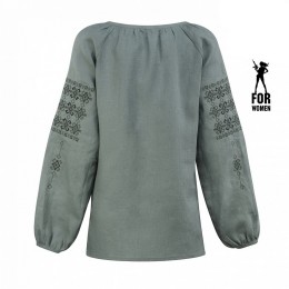 M-Tac вишиванка жіноча 100% льон сіро-зелена