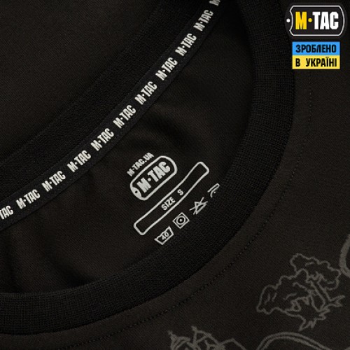 M-Tac футболка Земля Козаків длинный рукав черная